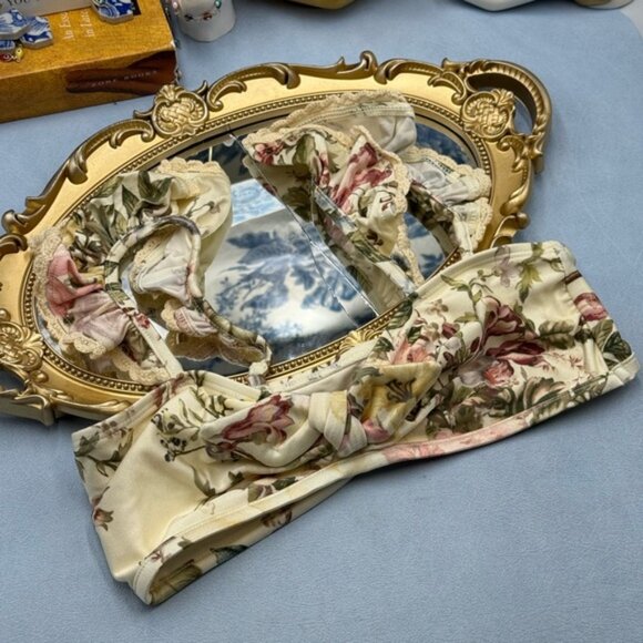 🆕 ZIMMERMANN KIDS 🧿 NWT Waverly Trim Frill Bikini Set, Cream Floral - Sz 10Y - Picture 6 of 11